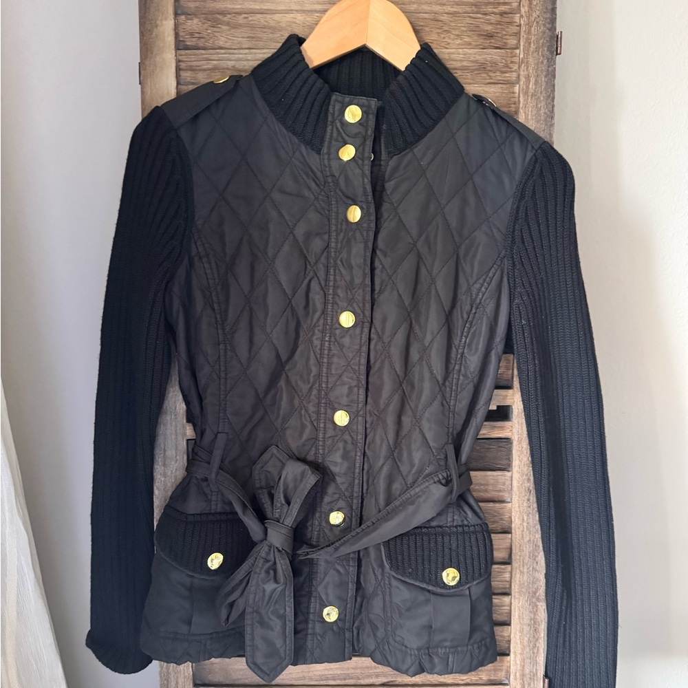 Banana Republic Black Quilted Women's Sweater/Jacket